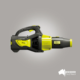 The bigboi BlowR ChargD as seen from the side. The blower has yellow and black trims and boasts a prominent handle for ease of control and a large open mouth outlet.