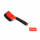 Maxshine Soft Grip Tyre Cleaning Brush with short black handle, red brush head and dense black bristles for car tyre cleaning.
