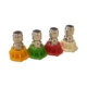 Four metal quick-release pressure washer nozzles with yellow, green, red and white colour-coded bases, arranged side by side on a white background.