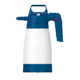 IK ALK Pro 2 pressure sprayer with white graduated tank, blue pump housing, adjustable nozzle, side handle with red button and blue base.
